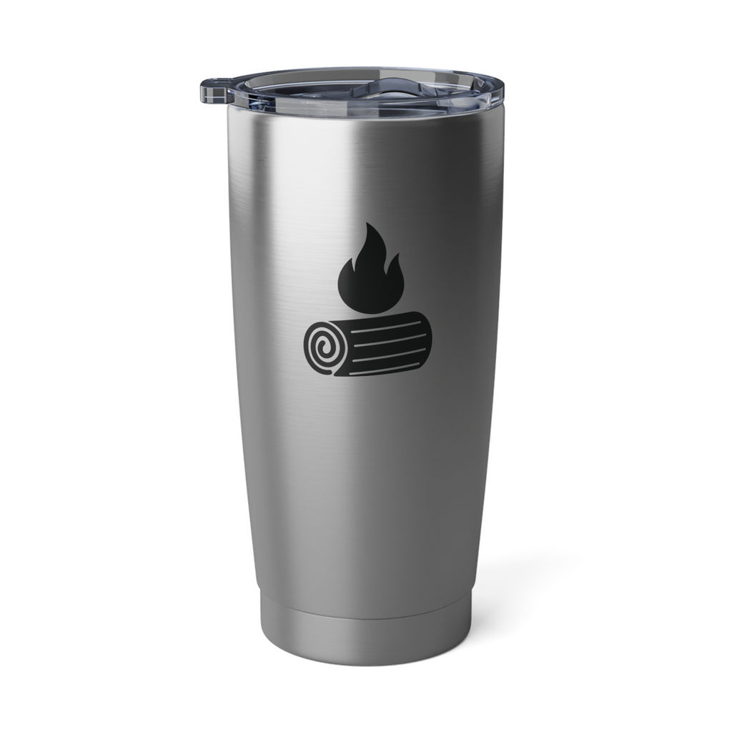 Truth & Remnant 20oz Stainless Steel Tumbler – Black Flame & Scroll (Walk In Truth. Stay Rooted. Carry The Light.)